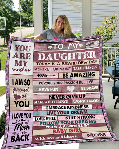 Daughter From Mom- I Am So Proud of You- Blanket